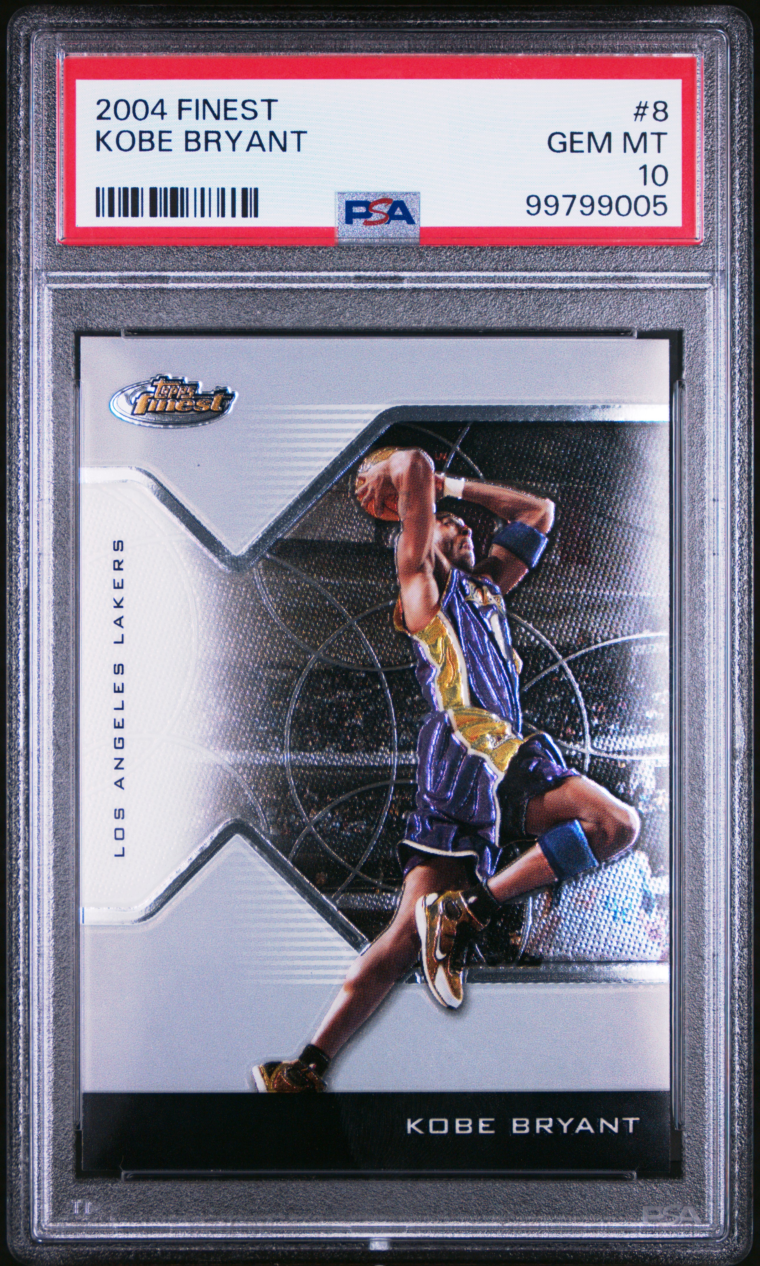 2004 Finest Kobe Bryant #8 Gem Mt 10 front