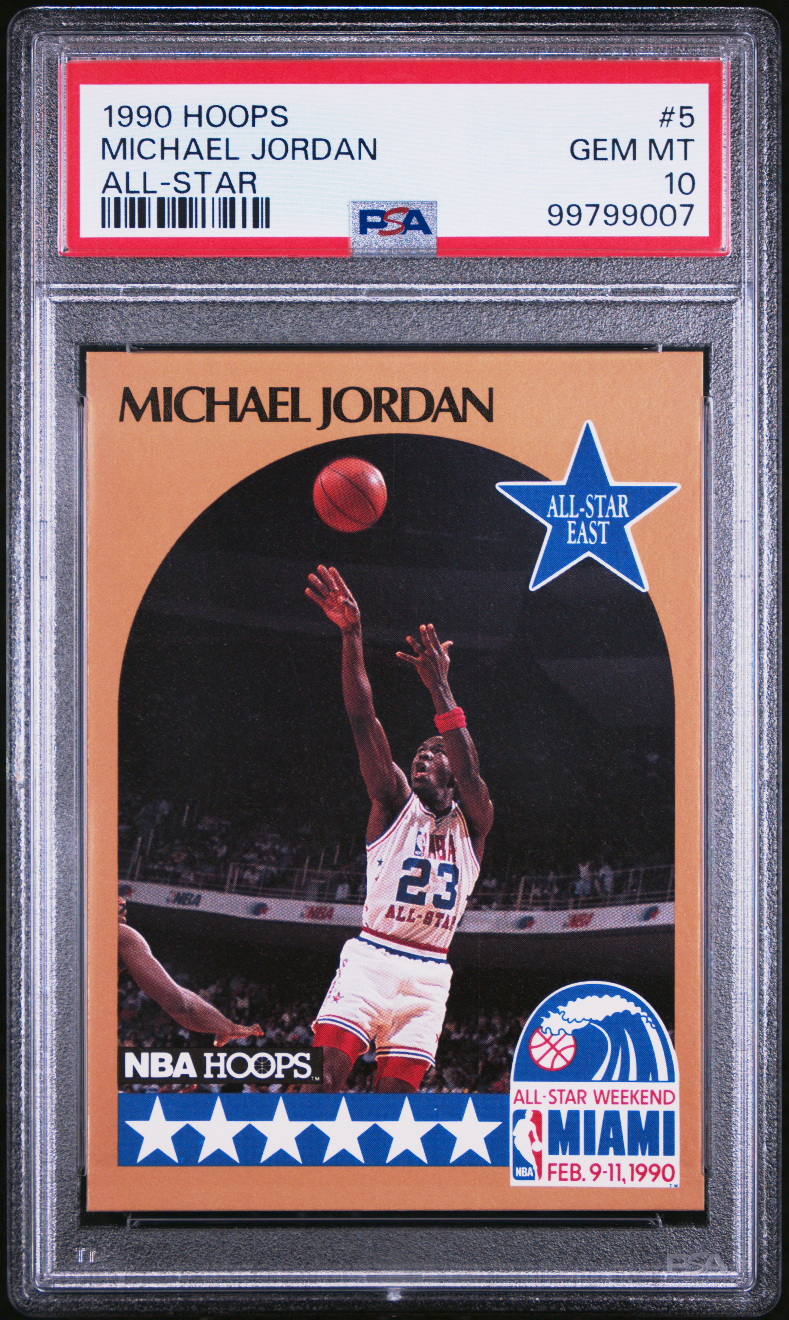 1990 Hoops Michael Jordan #5 (All-Star) Gem Mt 10 front
