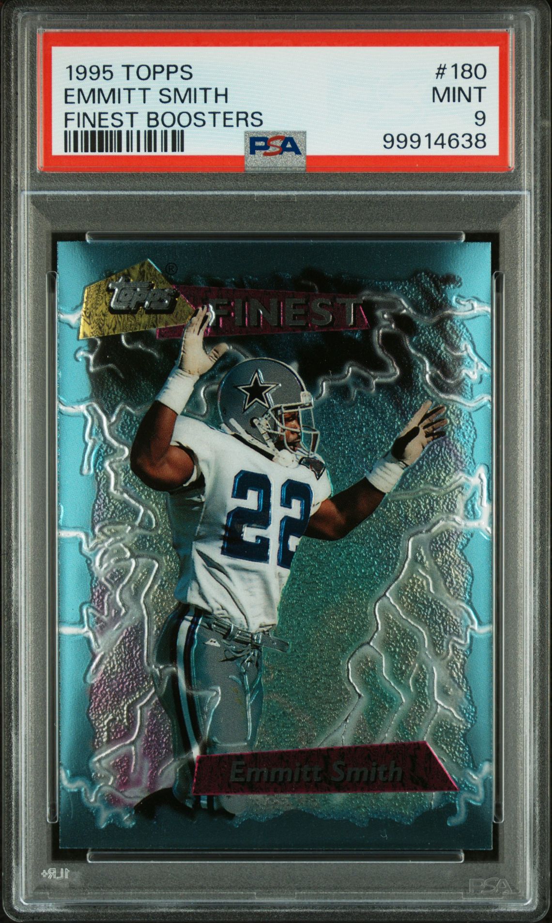 1995 Topps TOPPS FINEST BOOSTERS Refractor #180 Emmitt Smith front