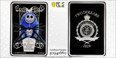 2024 $2 Jack Skellington Colorized PR70DCAM