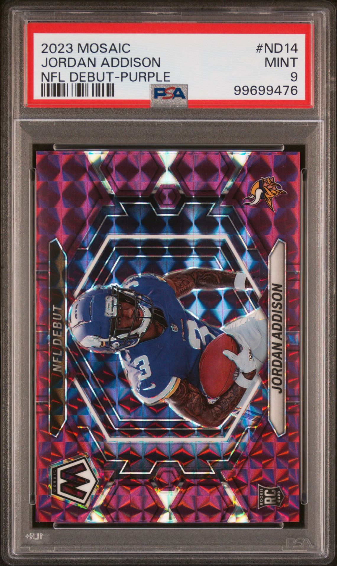 2023 Panini Mosaic PURPLE #ND14 Jordan Addison front