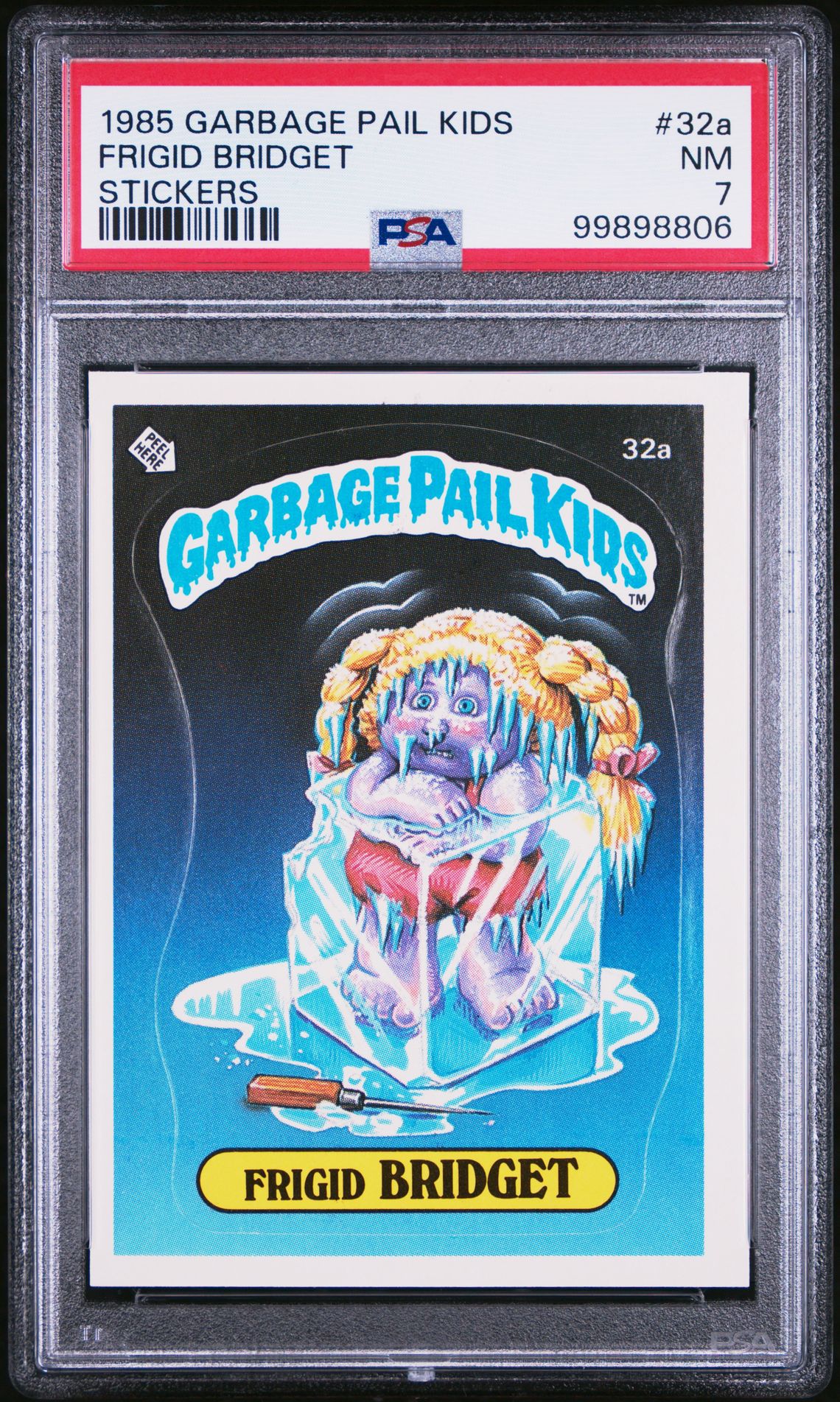 1985 Topps Garbage Pail Kids #32A Frigid Bridget front