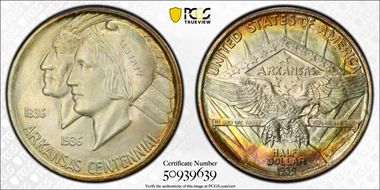 1939-S 50C Arkansas MS67+