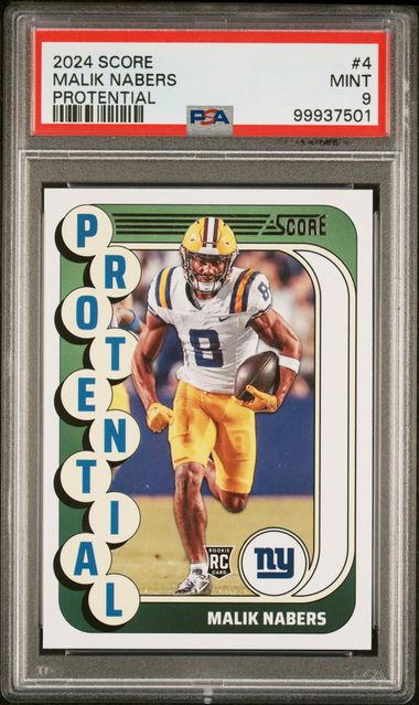 2024 Panini Score Protential Malik Nabers #4 Mint 9 front