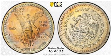 1993-Mo Onza Libertad Ag MS66