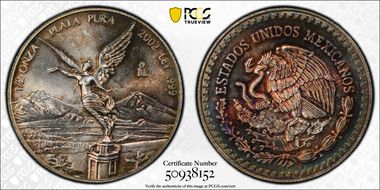 2002-Mo 1/2 oz Libertad Silver MS67