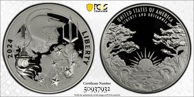 2024-P Medal Liberty & Britannia Ag PR70DCAM