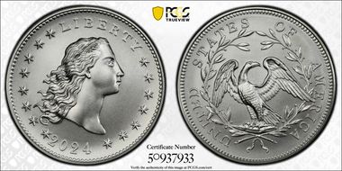 2024 Medal Flowing Hair Ag 230th Anniversary First Strike MS70