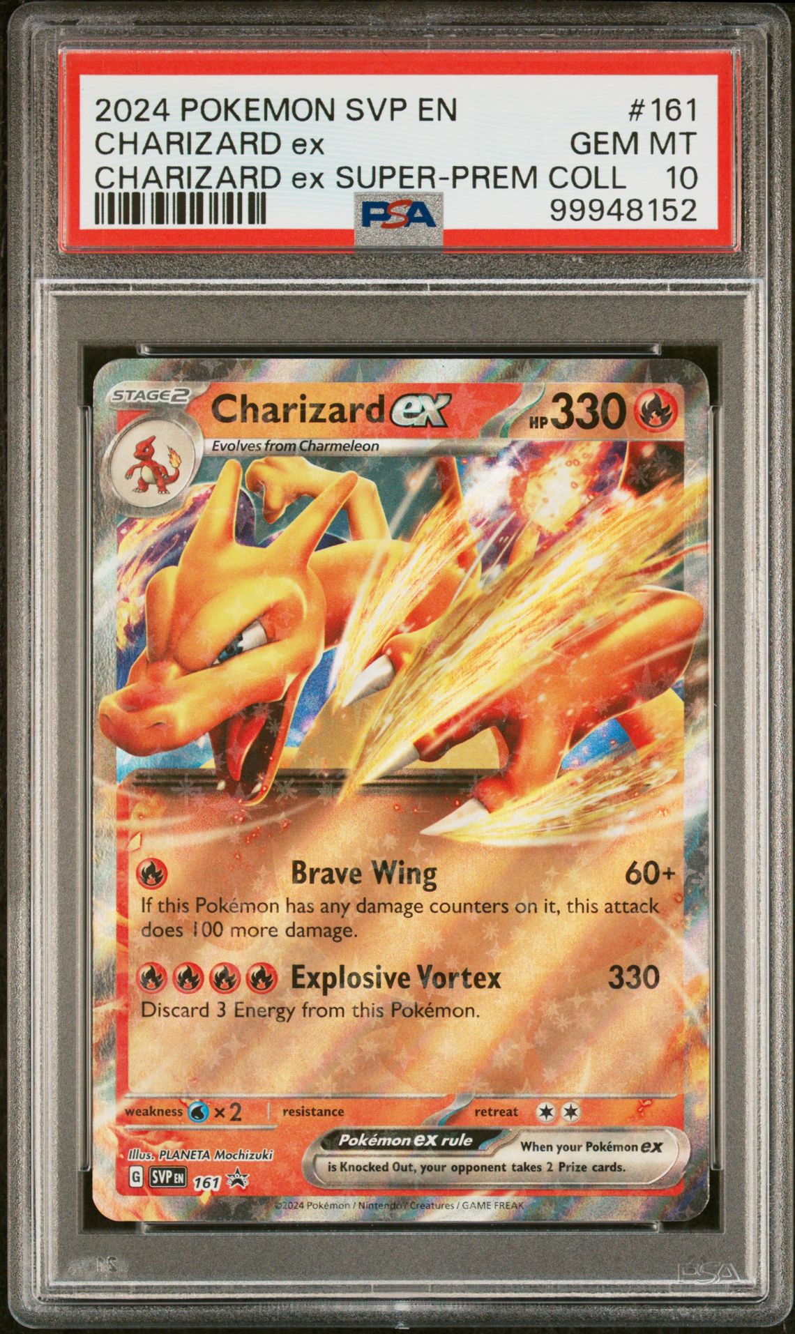 2024 Pokemon POKEMON SVP EN-SV BLACK STAR PROMO CHARIZARD EX SUPER-PREM COLL #161 Charizard Ex front