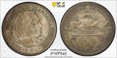 1893 50C Columbian MS62