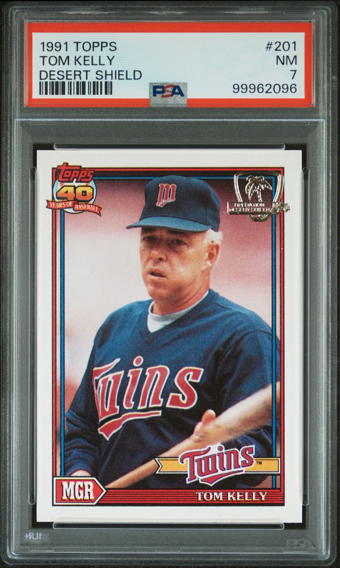 1991 Topps TOPPS DESERT SHIELD #201 Tom Kelly front