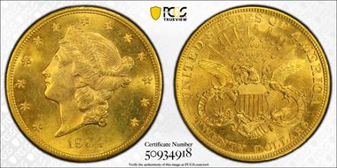 1904 $20 MS64