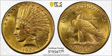 1926 $10 AU58
