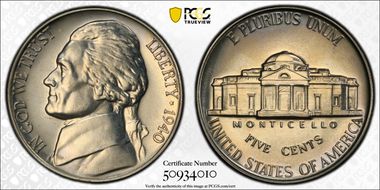 1940 5C Reverse of 1938 PR67