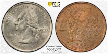 2000-P 25C Massachusetts MS64