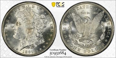 1891-S $1 MS62