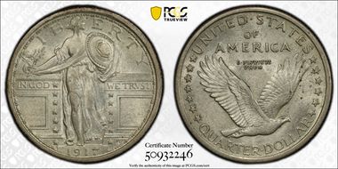 1917 25C Type 1 MS62FH