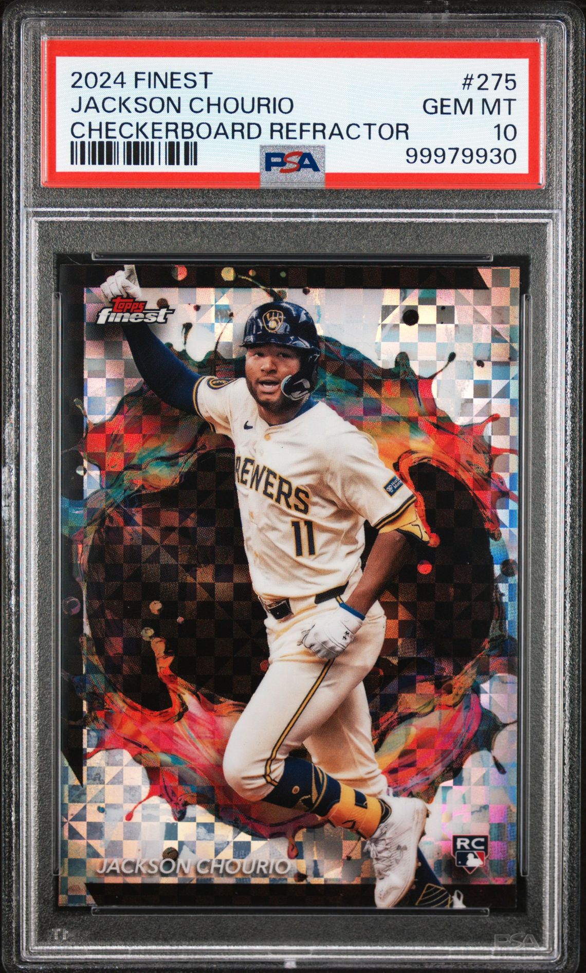2024 Topps TOPPS FINEST CHECKERBOARD REFRACTOR #275 Jackson Chourio front