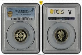 1996 £1 S-J11 N. Irish Design PR69DCAM