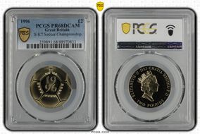 1996 £2 S-K7 Soccer Championship PR68DCAM