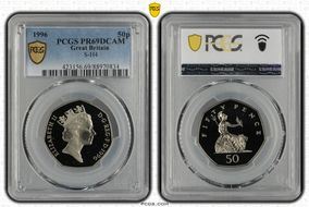 1996 50p S-H4 PR69DCAM