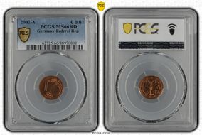 2002-A € 0.01 MS66RD