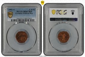 2002-A € 0.02 MS67RD