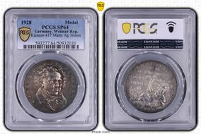 1928 Medal  Kienast-417 Matte Ag 36mm SP64