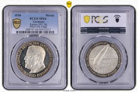 1930 Medal Kaiser-542 Ag PREUSS Edge SP64