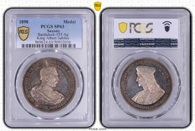 1898 Medal Barduleck-155 Ag King Albert Jubilee SP63