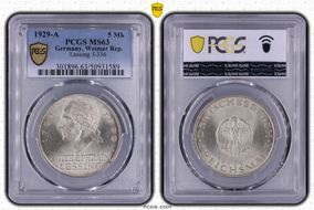 1929-A 5 Mk Lessing J-336 MS63