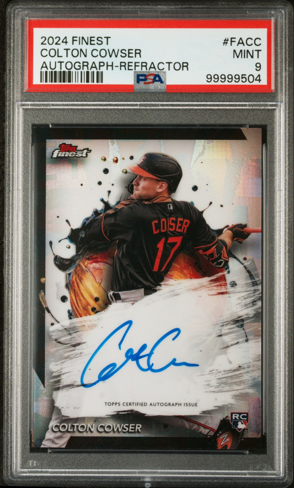 2024 Topps TOPPS FINEST FINEST AUTOGRAPHS REFRACTOR #FACC Colton Cowser front