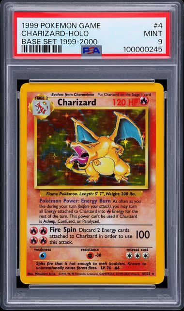 1999 Pokemon Base Set Holo #4 Charizard-Holo front