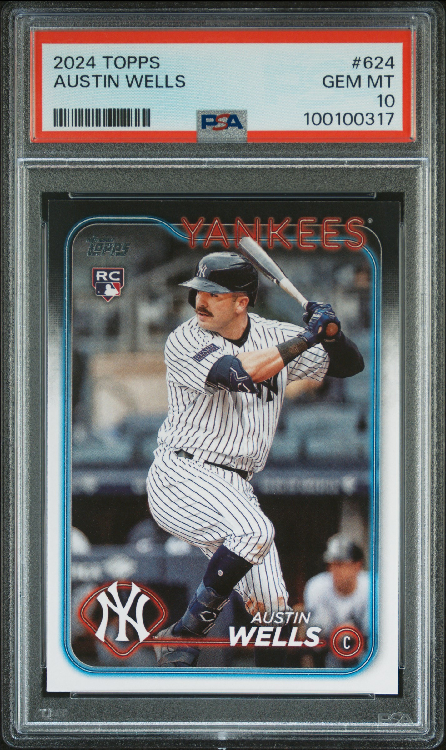 2024 Topps Austin Wells #624 Gem Mt 10 front