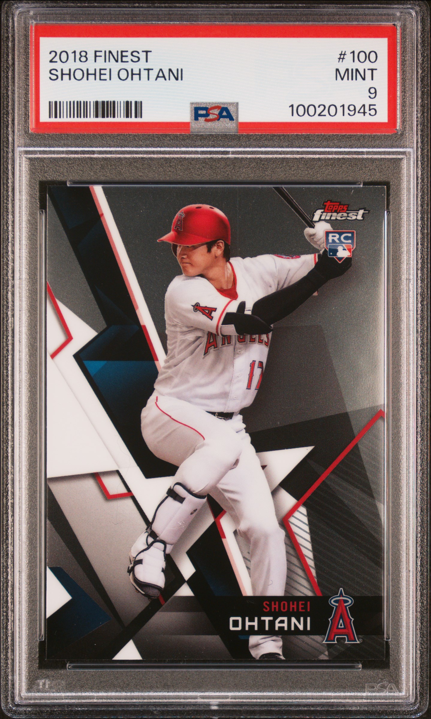 2018 Finest Shohei Ohtani #100 Mint 9 front