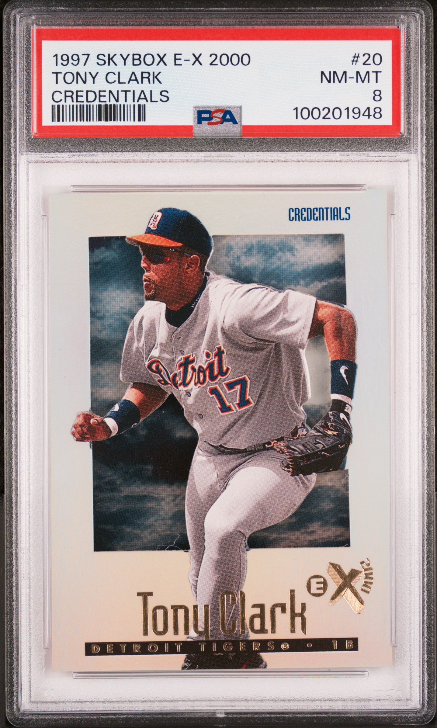 1997 Skybox E-X 2000 Tony Clark #20 (Credentials) Nm-Mt 8 front