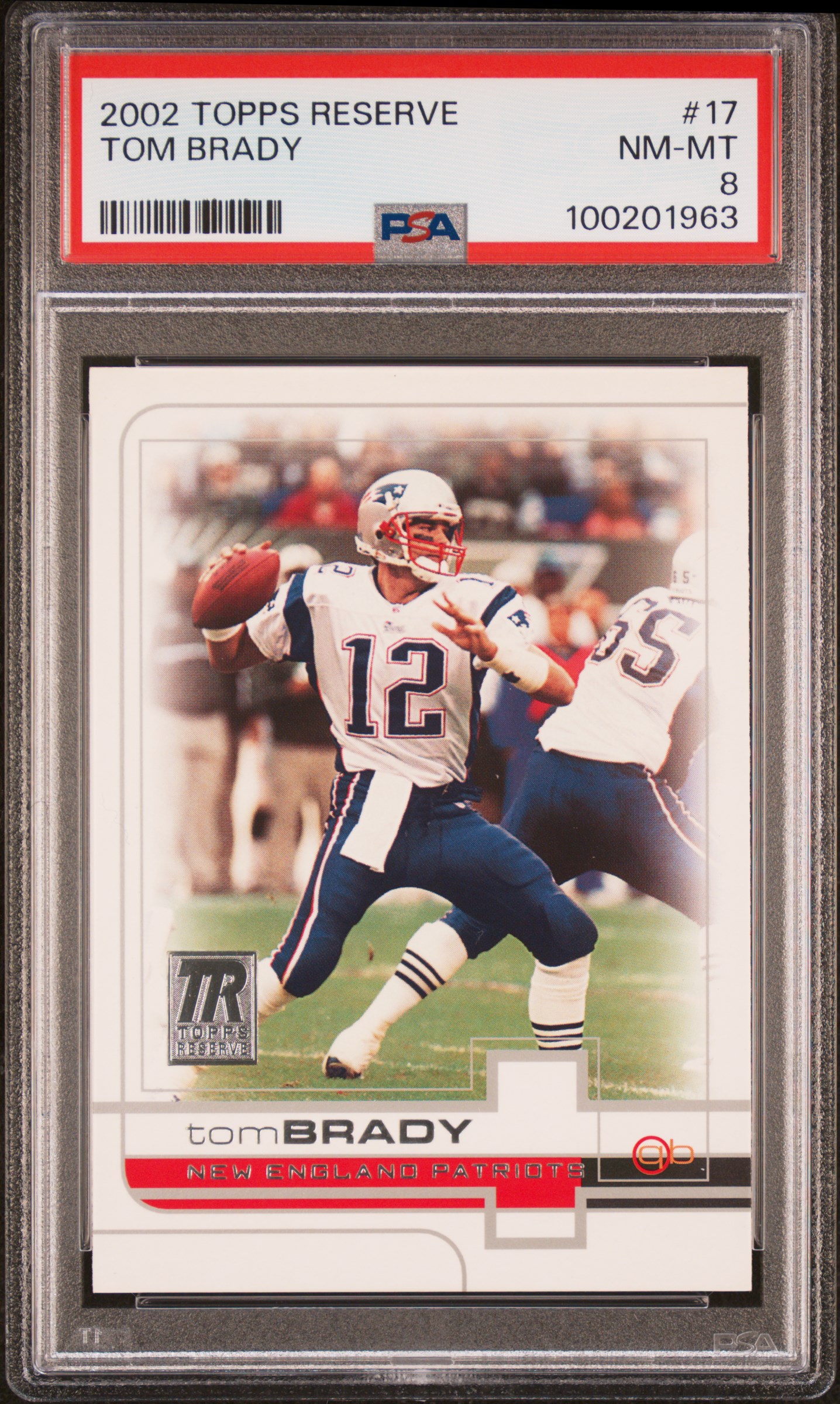 2002 Topps Reserve Tom Brady #17 Nm-Mt 8 front