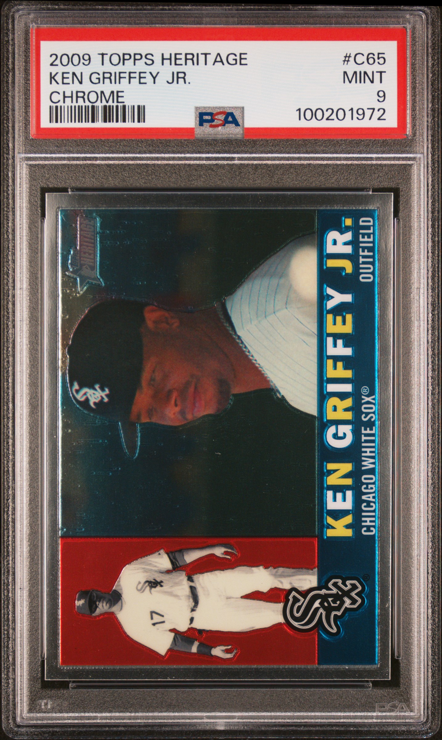 2009 Topps Heritage Chrome Ken Griffey Jr. #C65 (Chrome) Mint 9 front