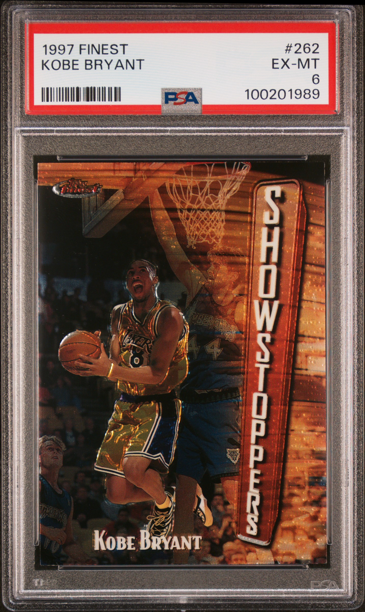 1997 Finest Kobe Bryant #262 Ex-Mt 6 front