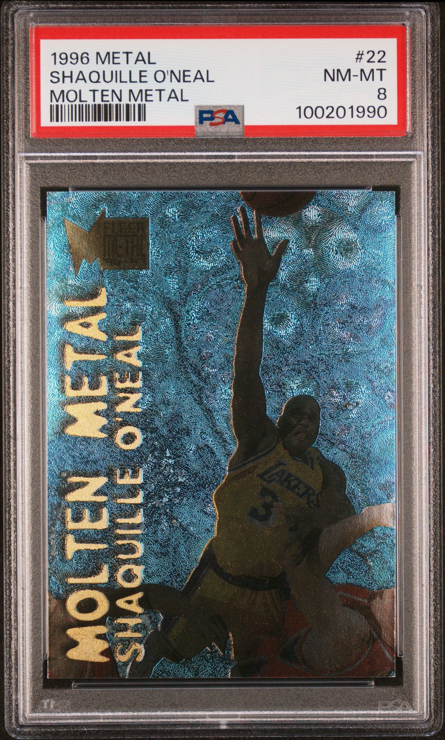 1996 Metal Molten Metal Shaquille O'neal #22 (Molten Metal) Nm-Mt 8 front