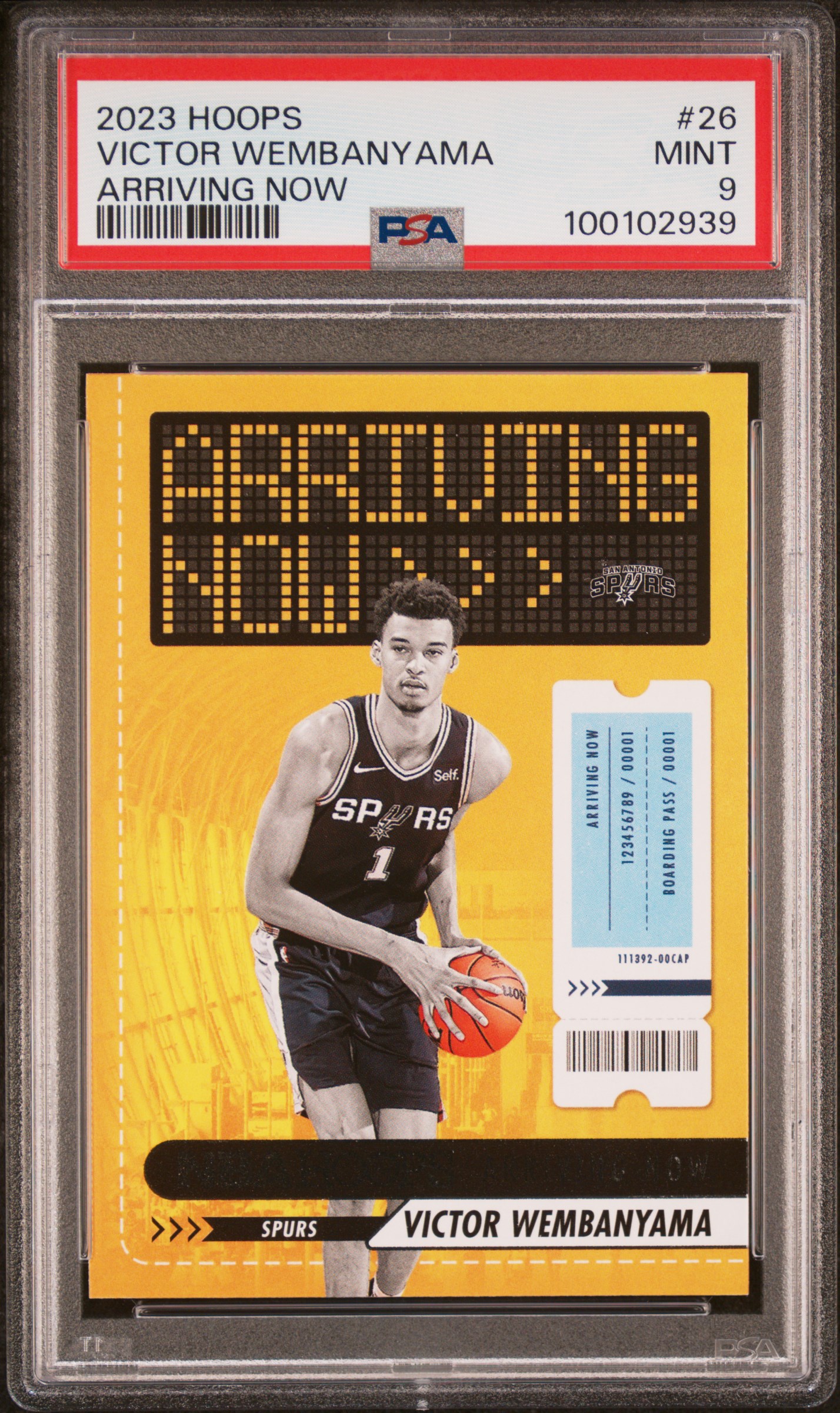 2023 Panini Nba Hoops Arriving Now Victor Wembanyama #26 Mint 9 front