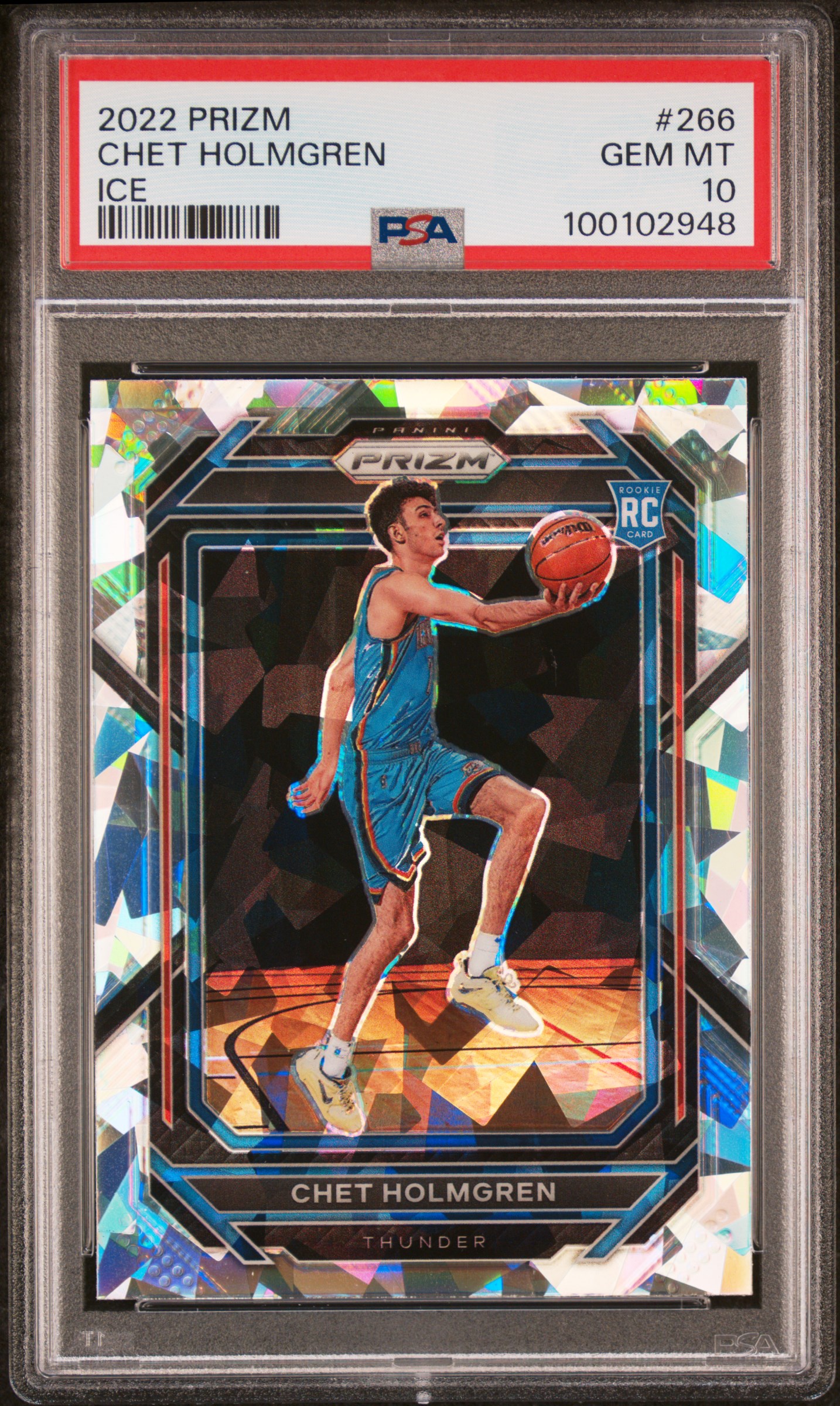 2022 Panini Prizm Chet Holmgren #266 (Ice) Gem Mt 10 front