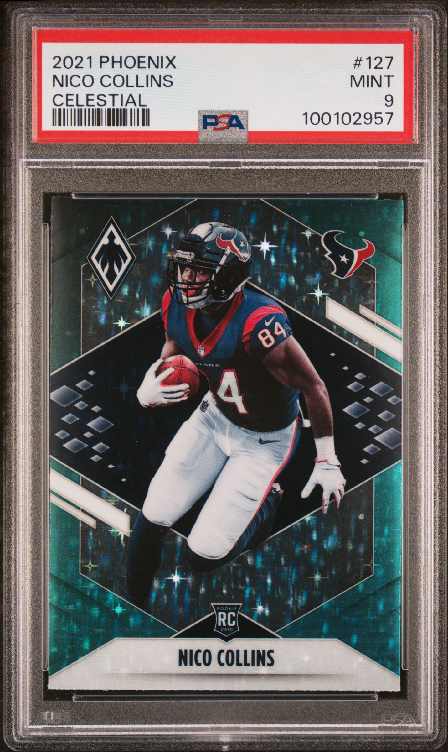 2021 Panini Phoenix Nico Collins #127 (Celestial) Mint 9 front