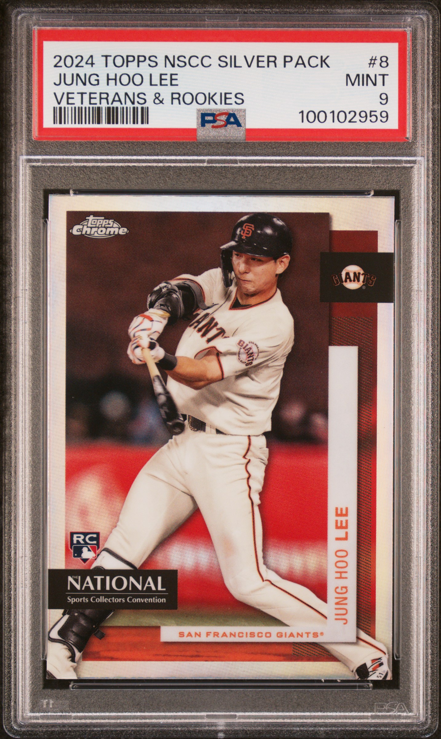2024 Topps National Sports Collectors Convention Silver Pack Veterans And Rookies Jung Hoo Lee #8 (Veterans & Rookies) Mint 9 front