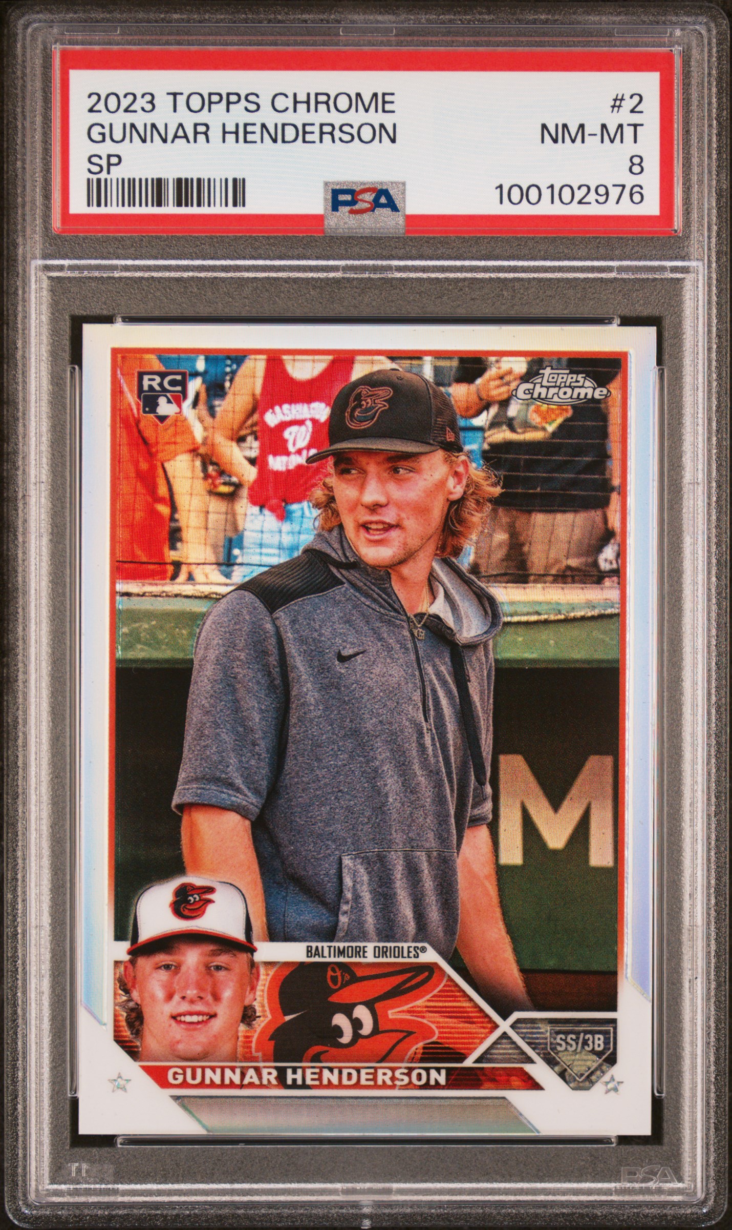 2023 Topps Chrome Gunnar Henderson #2 (Sp) Nm-Mt 8 front