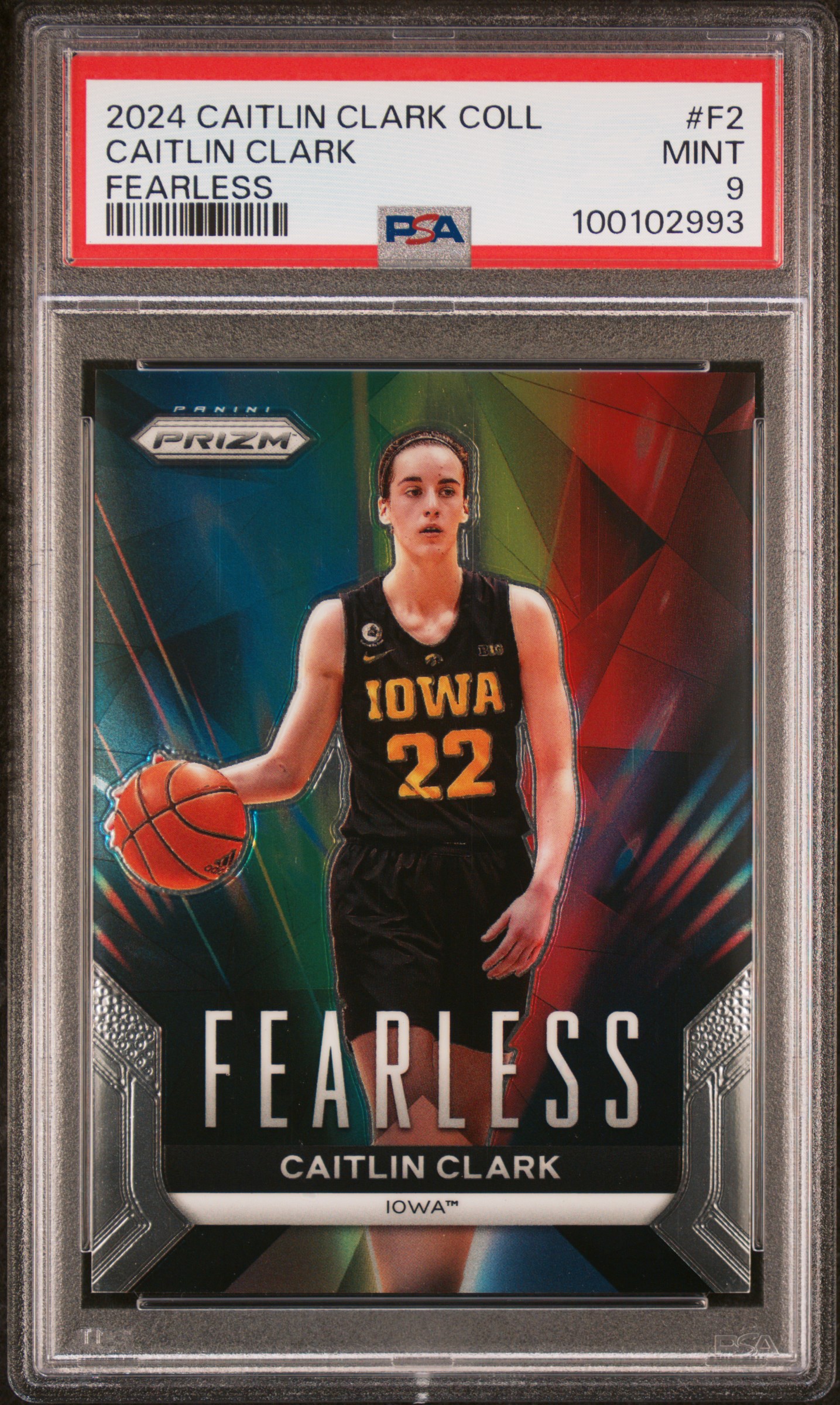2024 Panini Caitlin Clark Collection Fearless Caitlin Clark #F2 Mint 9 front
