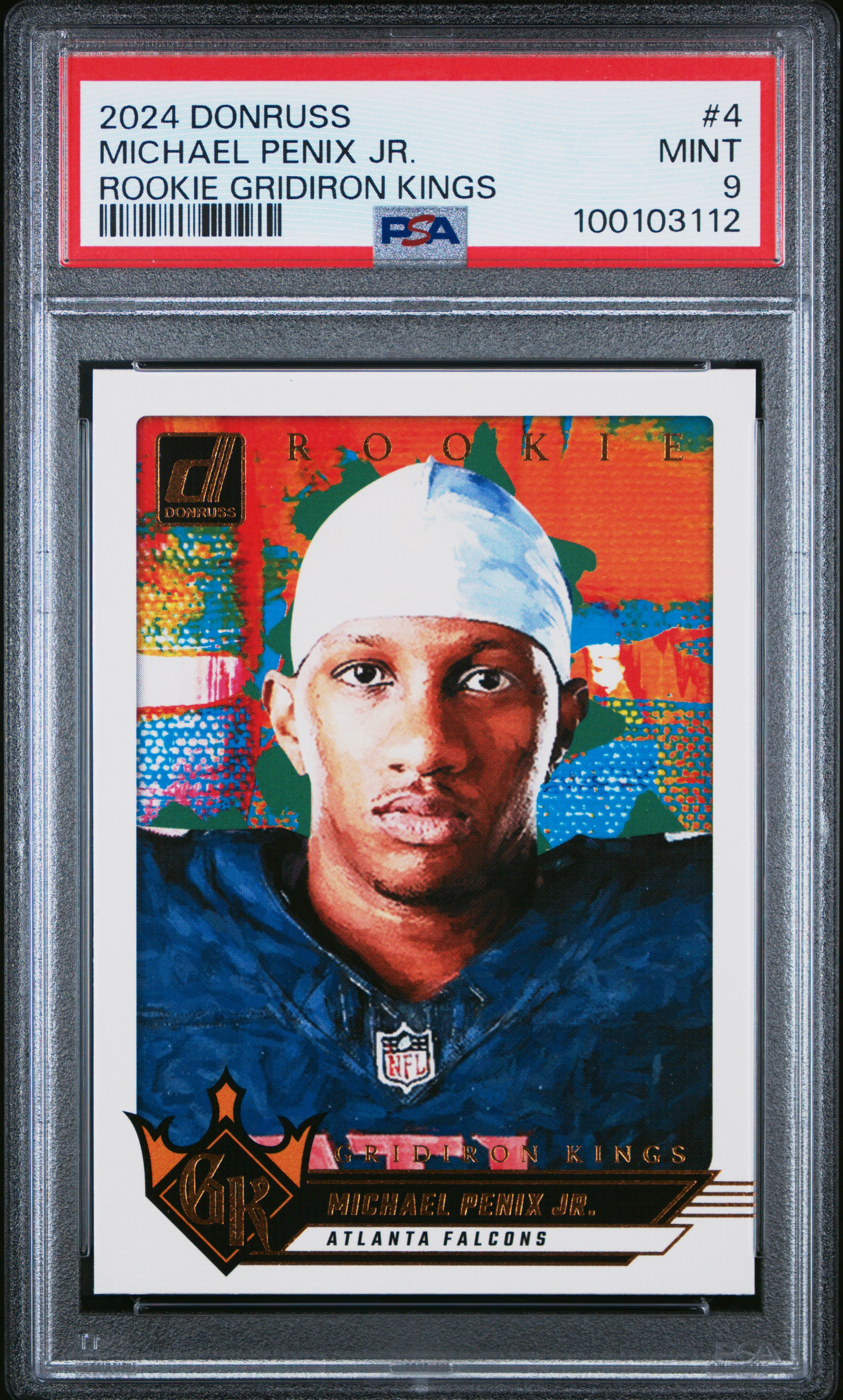 2024 Panini Donruss Rookie Gridiron Kings Michael Penix Jr. #4 Mint 9 front