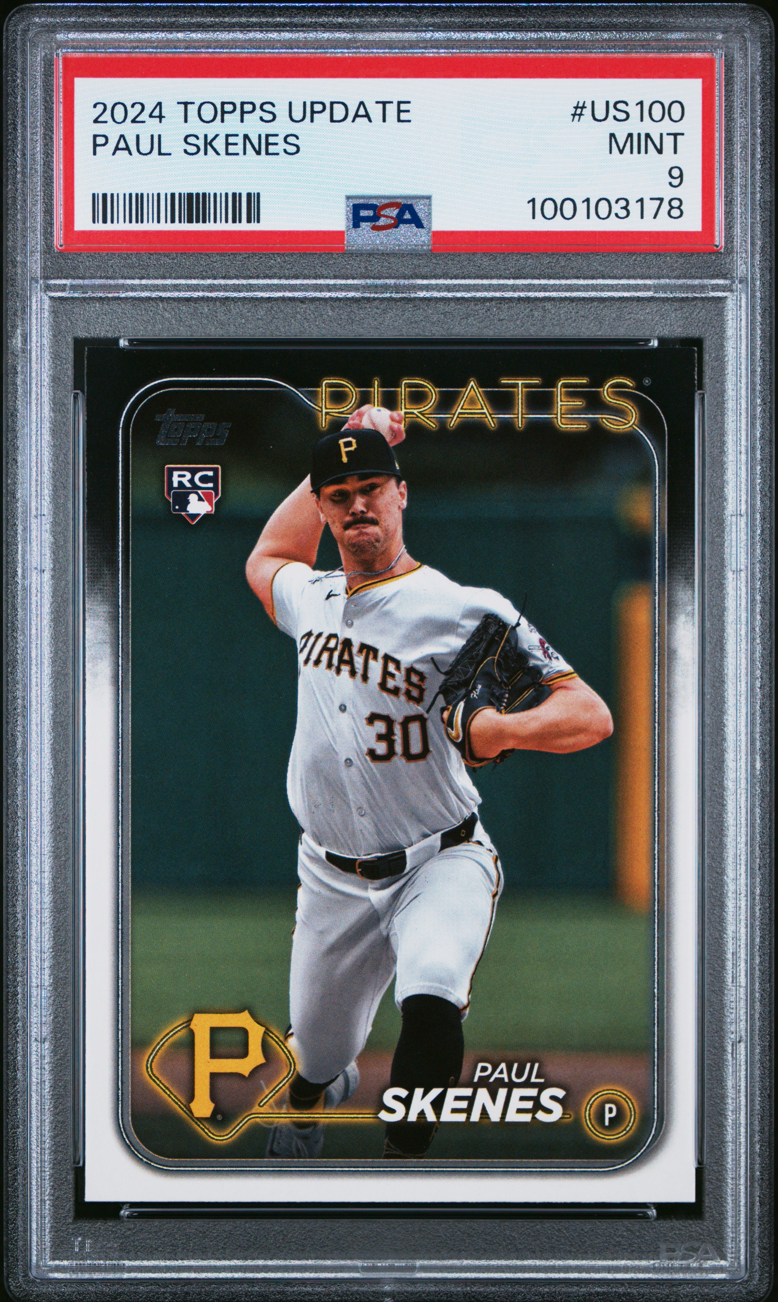 2024 Topps Update Paul Skenes #Us100 Mint 9 front