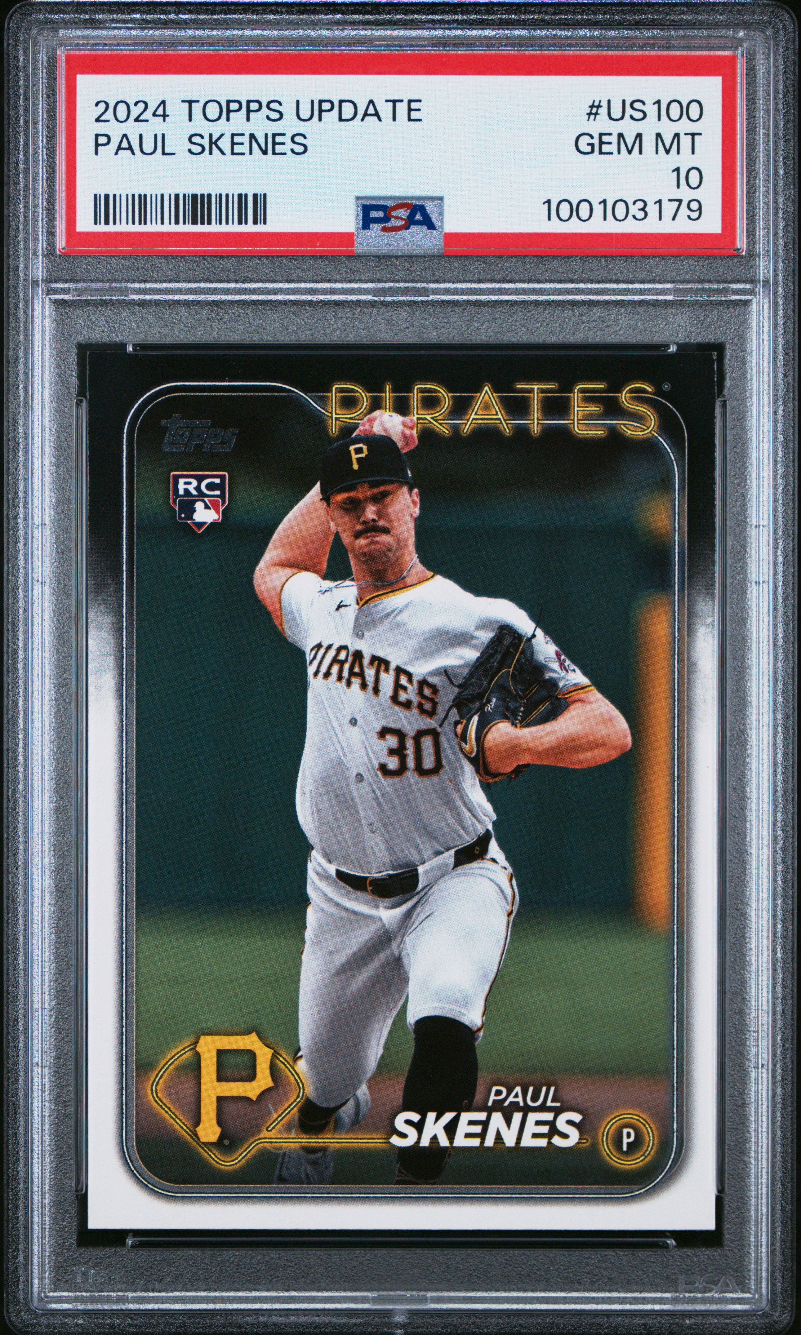 2024 Topps Update Paul Skenes #Us100 Gem Mt 10 front