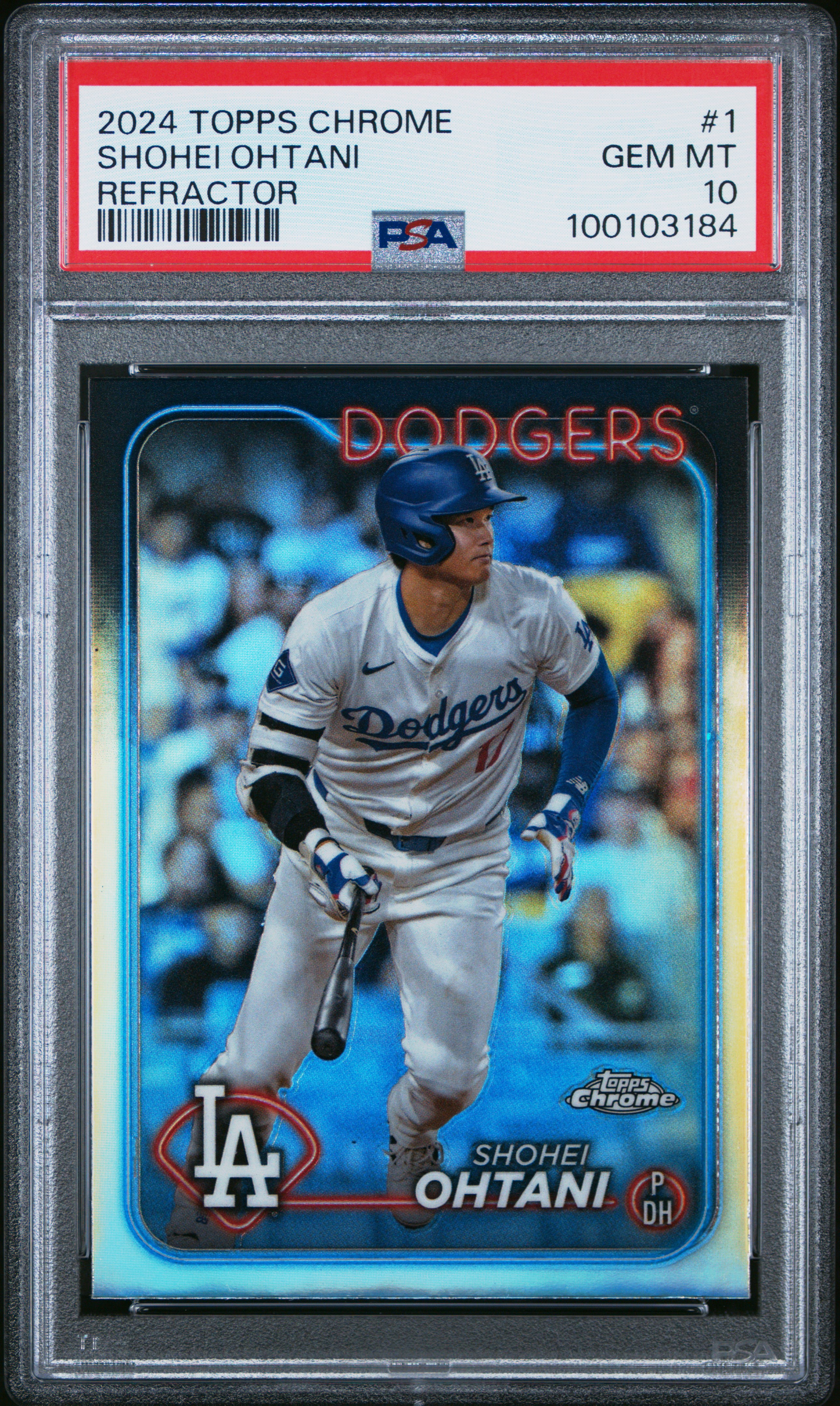2024 Topps Chrome Shohei Ohtani #1 (Refractor) Gem Mt 10 front